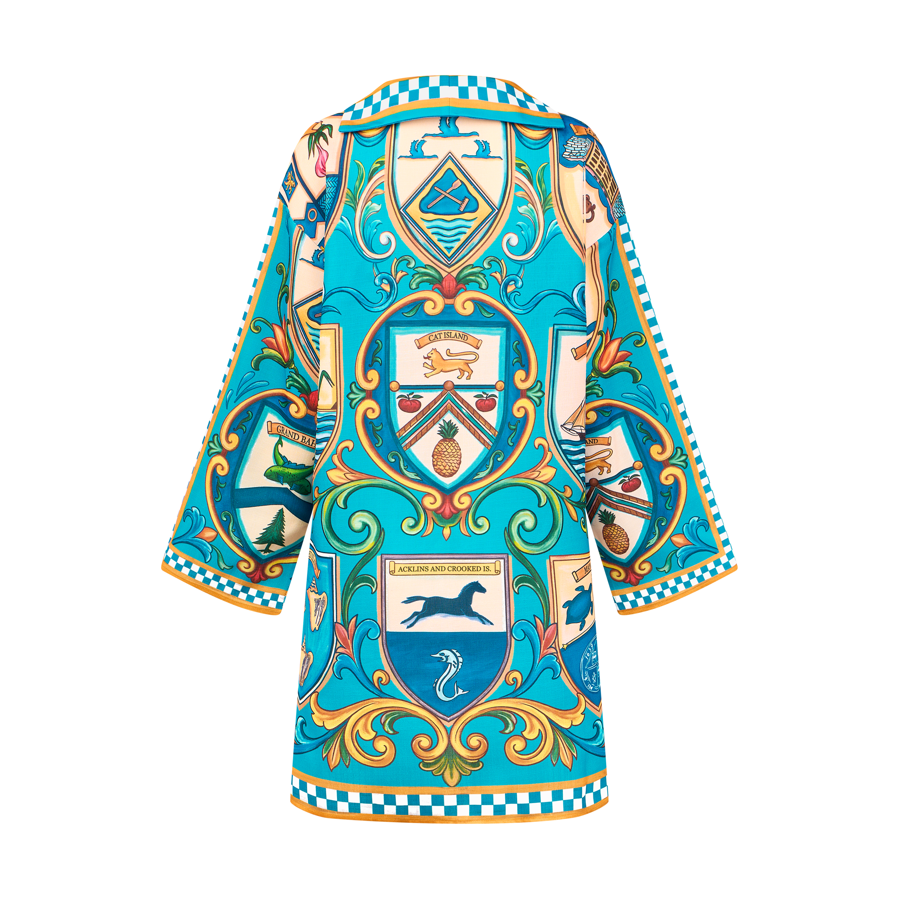 2026 INDEPENDENCE TUNIC DRESS-AQUA