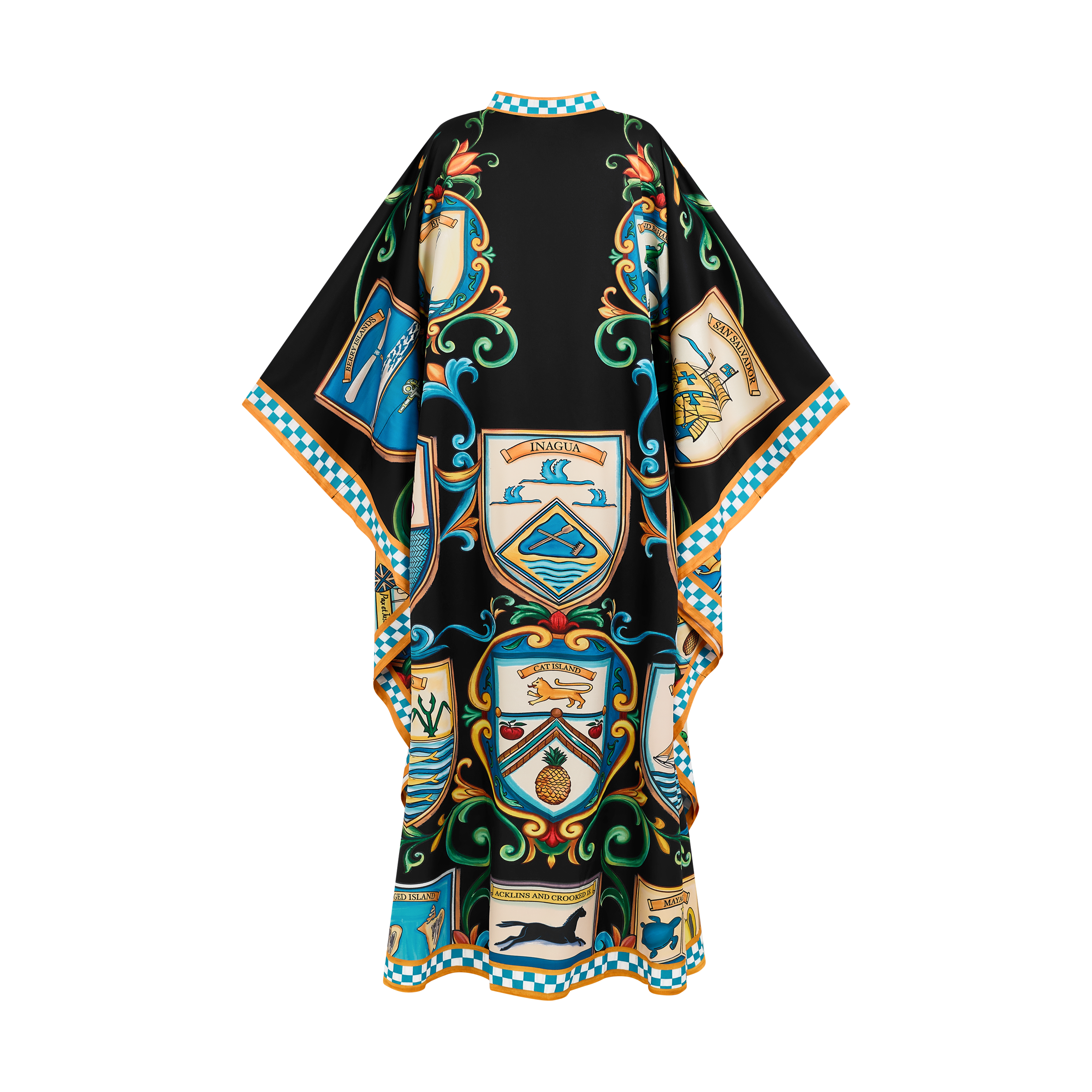 2026 INDEPENDENCE BAND COLLAR KAFTAN-BLACK