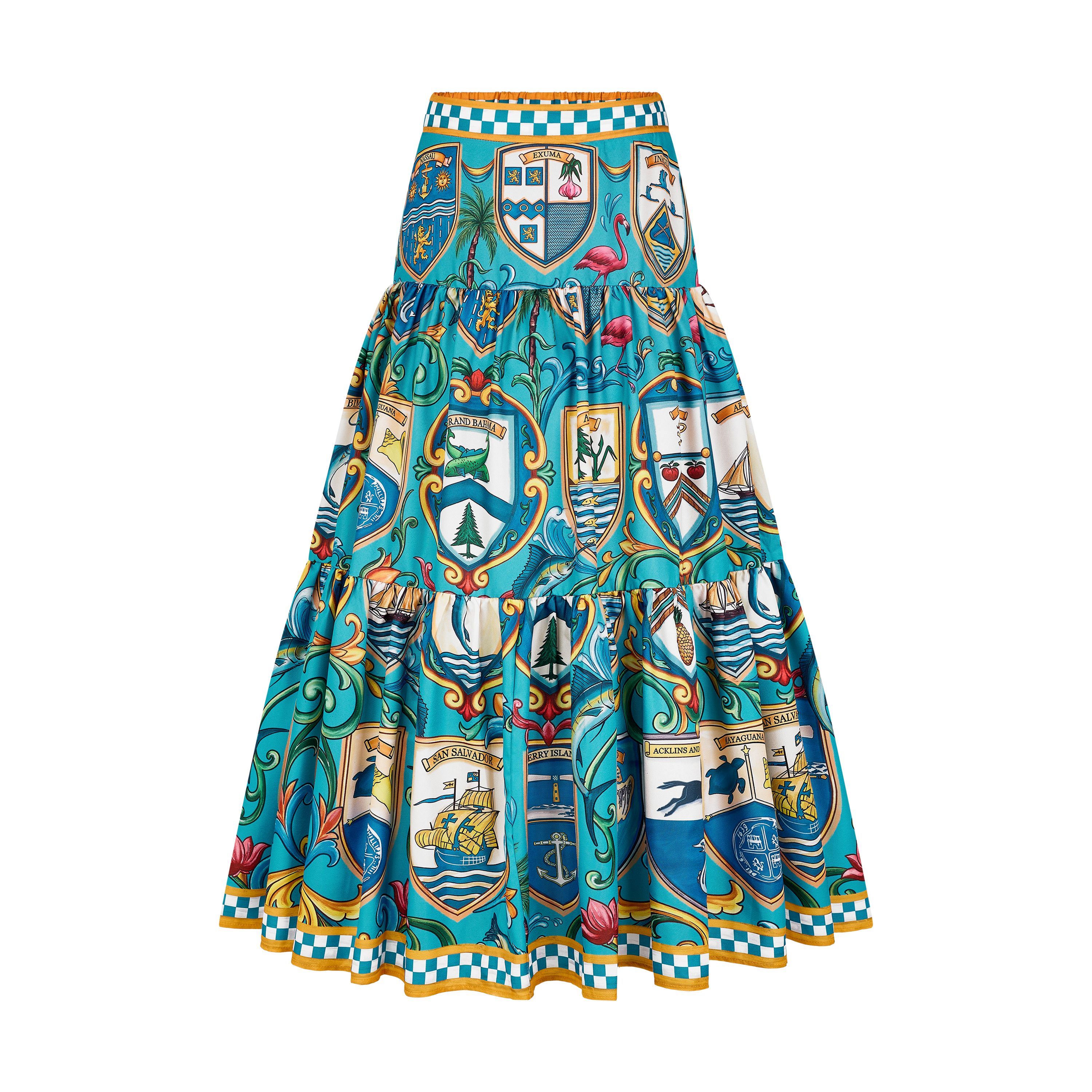 2026 INDEPENDENCE TIERED MAXI SKIRT-AQUA