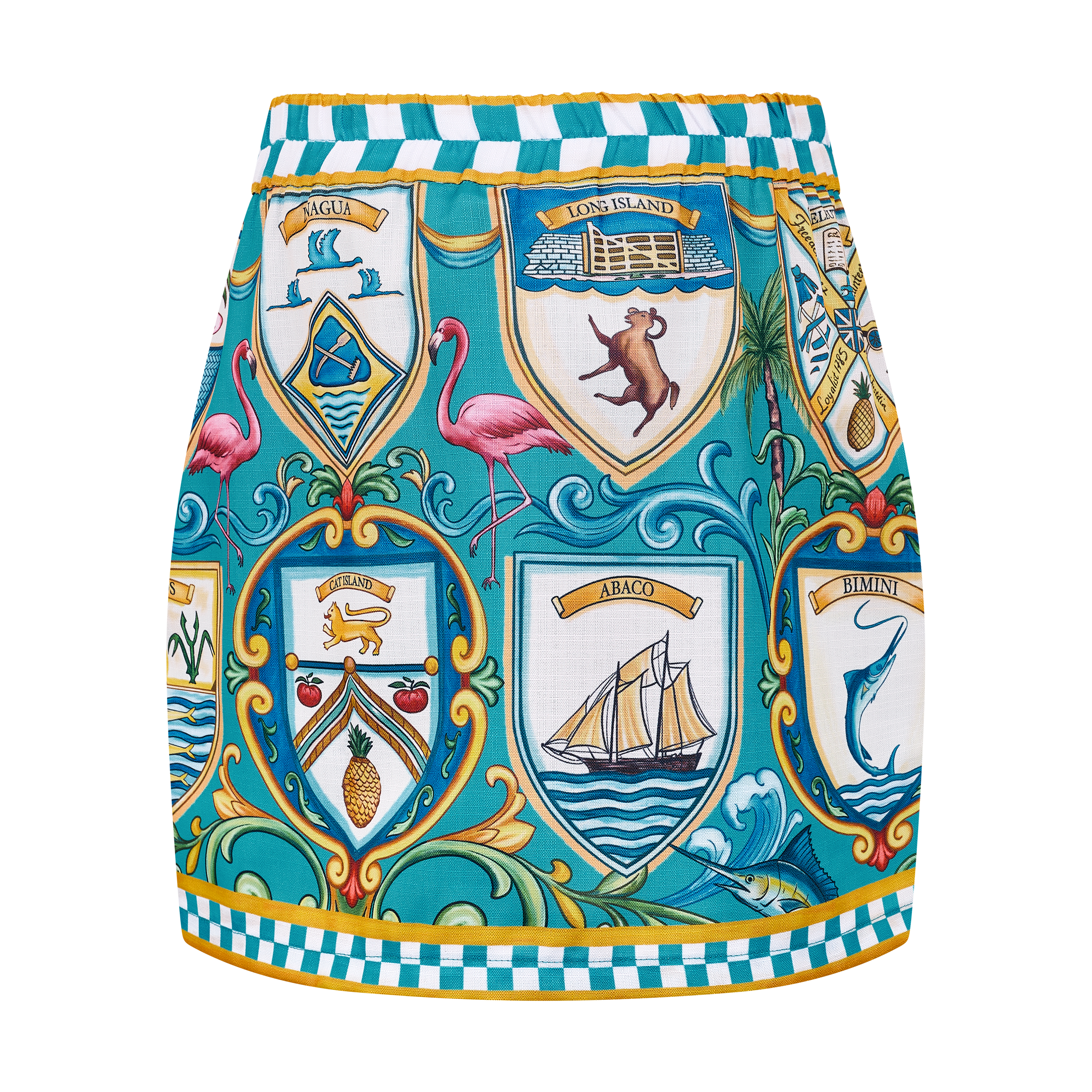 2026 INDEPENDENCE MINI SKIRT-AQUA