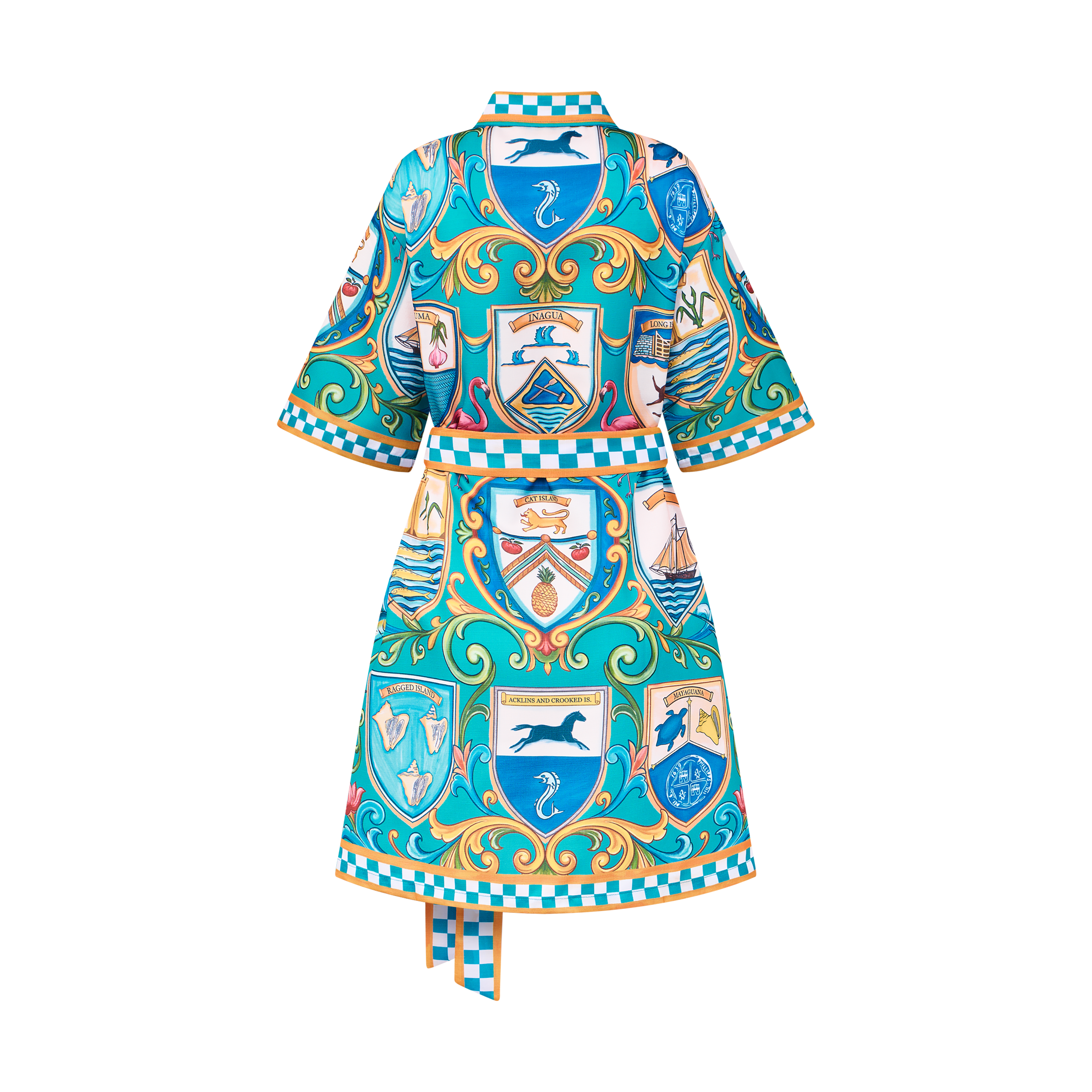 2026 INDEPENDENCE MINI SHIRT DRESS-AQUA