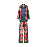 THE COMMERCIA HOLIDAY PAJAMAS- GREEN