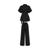 THE BOHIO BLOUSE SET-BLACK