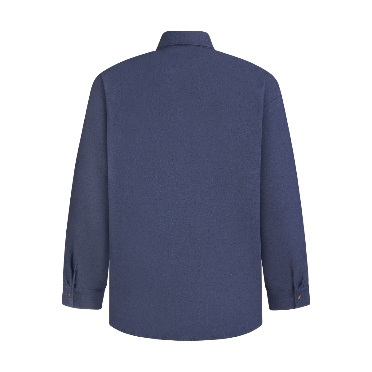 LONG SLEEVE STAPLE BUTTON UP-DARK DENIM