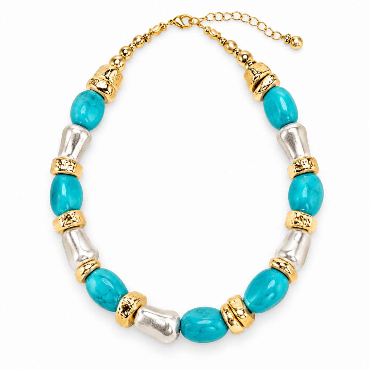 Bahari Tide Pool Turquoise Pebble Necklace - Turquoise