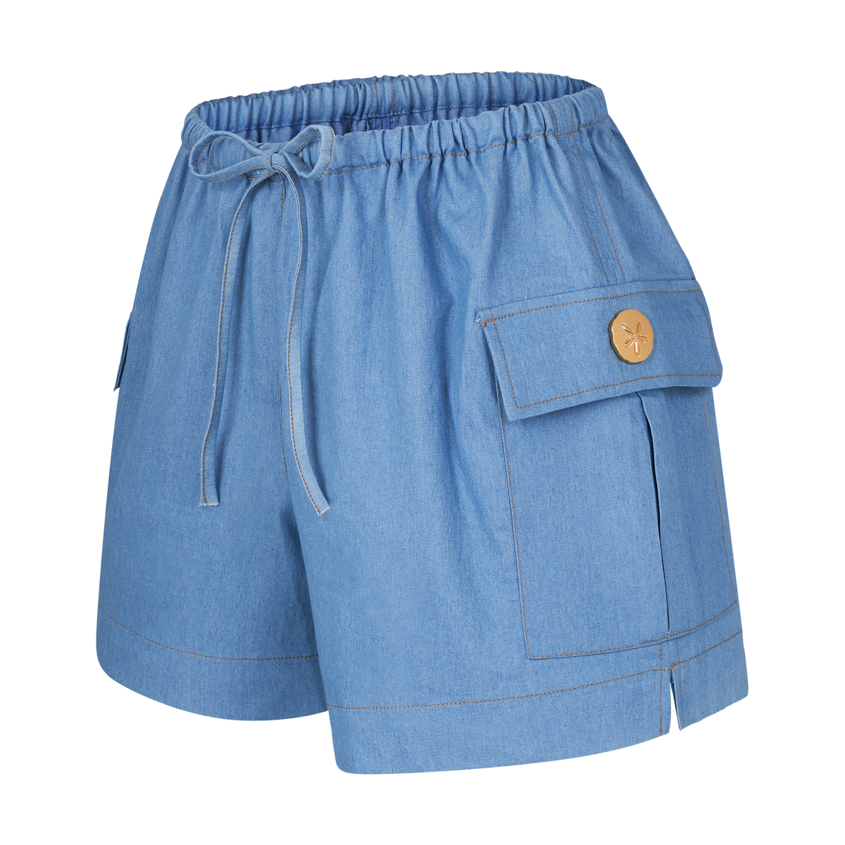 THE DENIM CARGO SHORTS-LIGHT