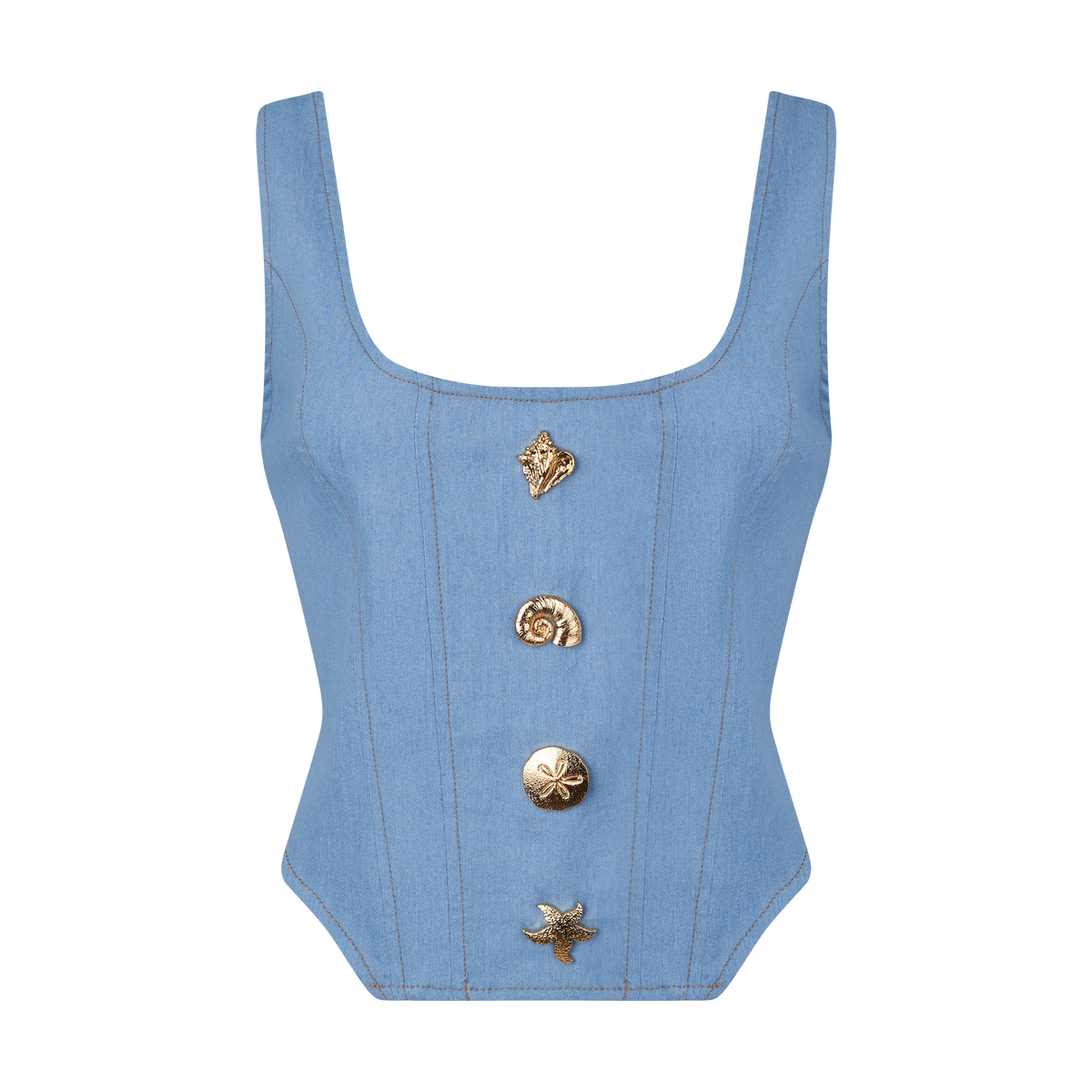 THE DENIM SCULPT TANK-LIGHT
