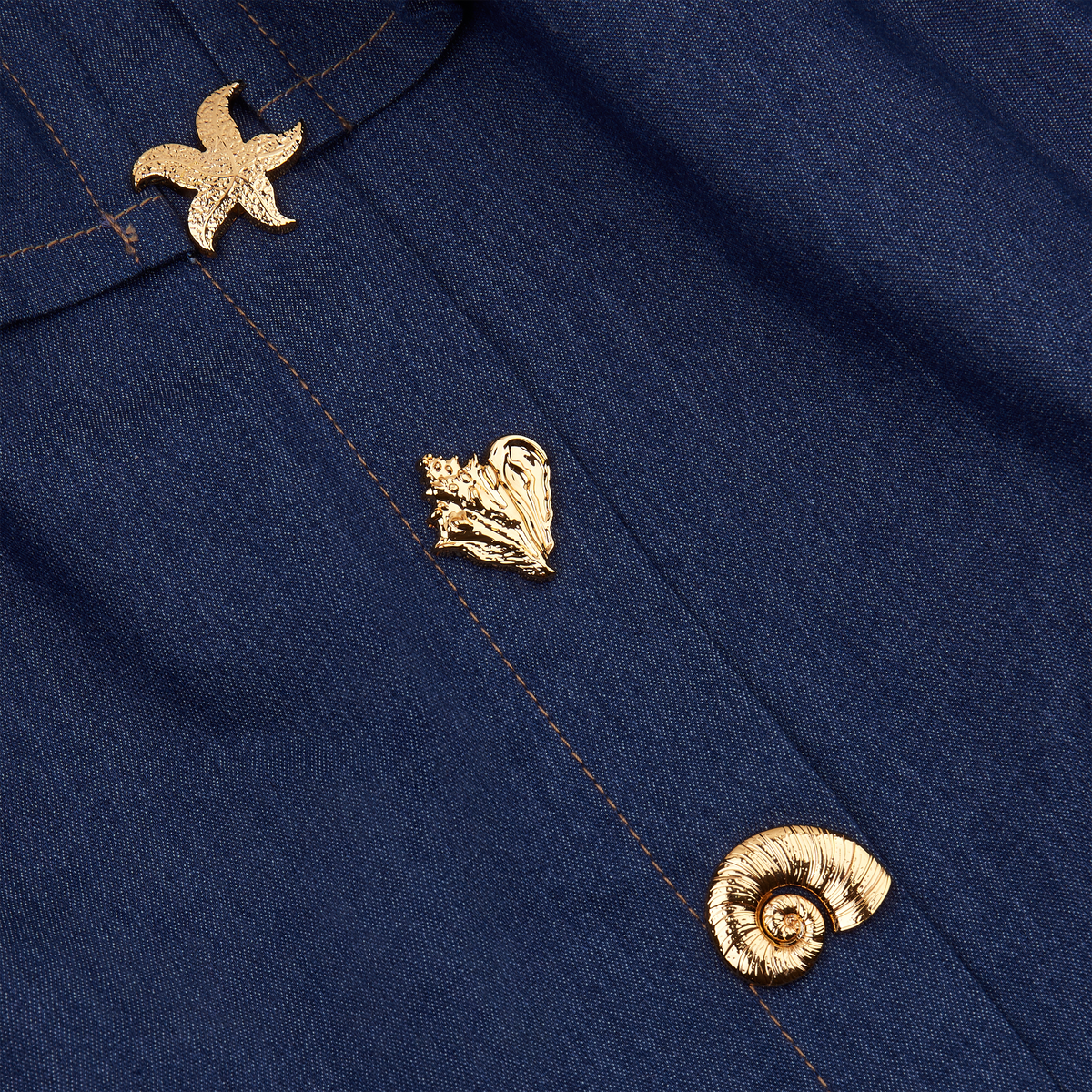 THE DENIM RUFFLE BARDOT-DARK