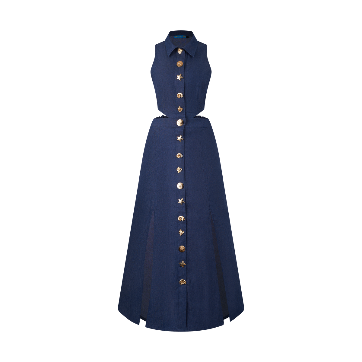 THE DENIM CUTOUT DRESS-DARK