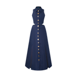 THE DENIM CUTOUT DRESS-DARK