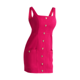 THE STROMBUS MINI DRESS-FUCHSIA
