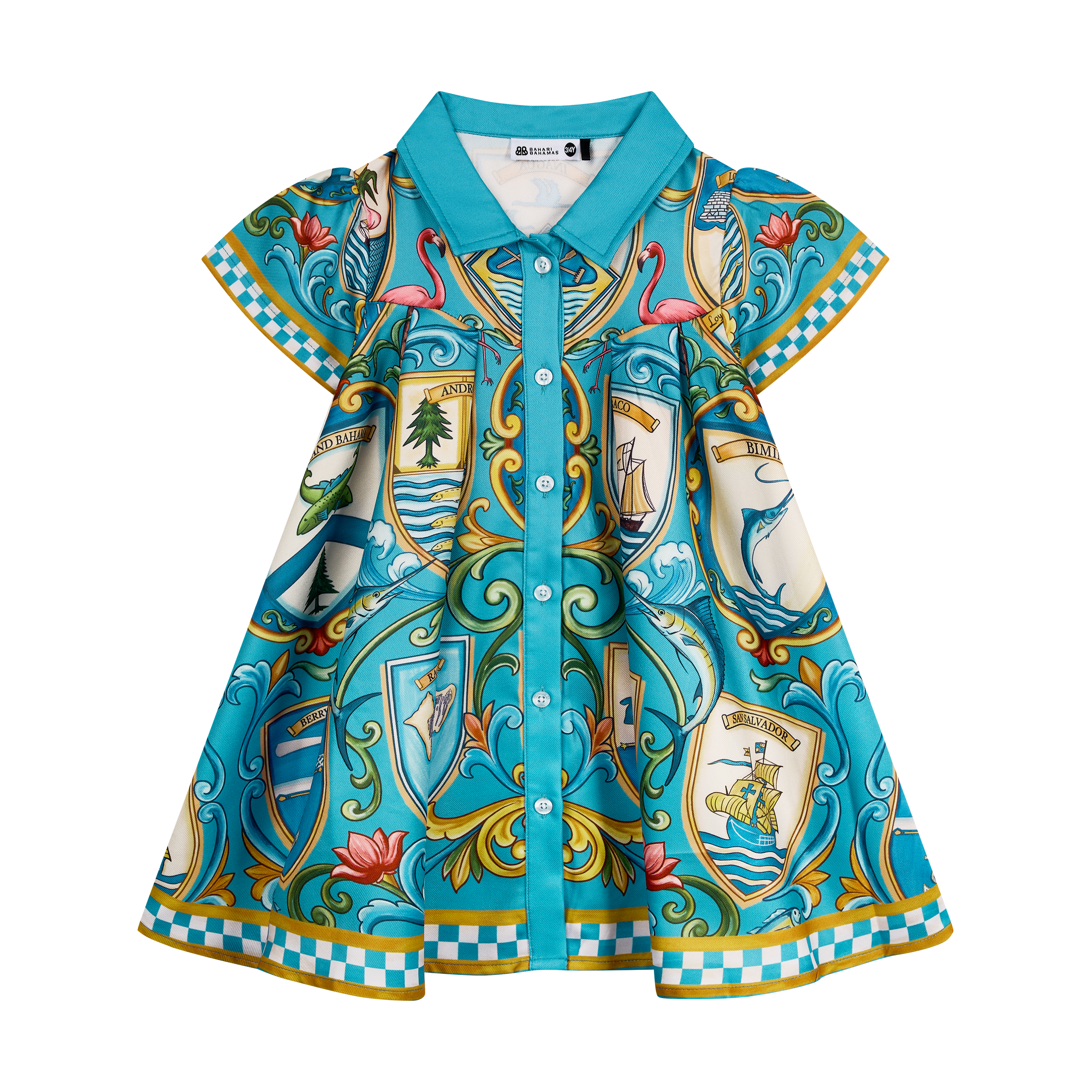 THE 53RD INDEPENDENCE BABYDOLL DRESS-AQUA