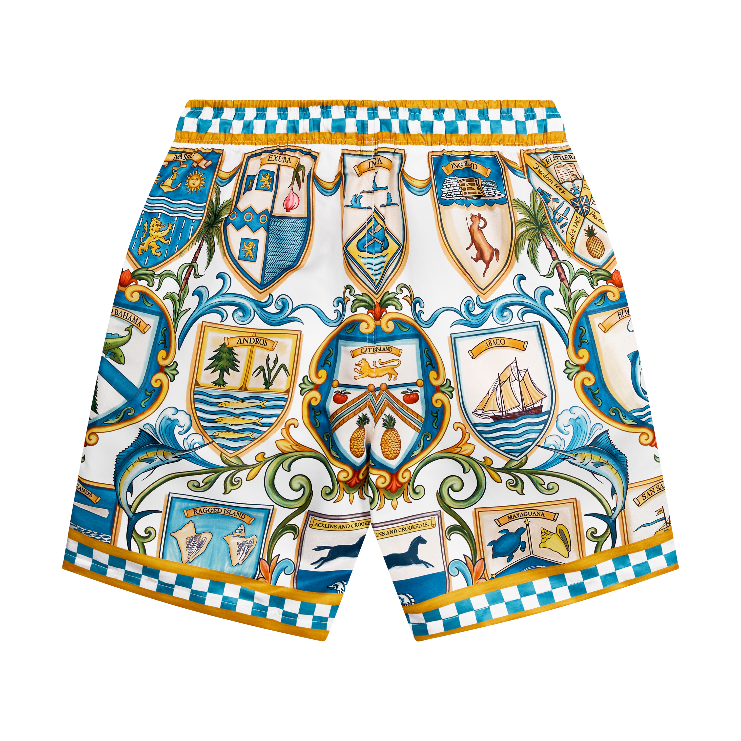 THE 53RD INDEPENDENCE SWIM SHORTS-WHITE