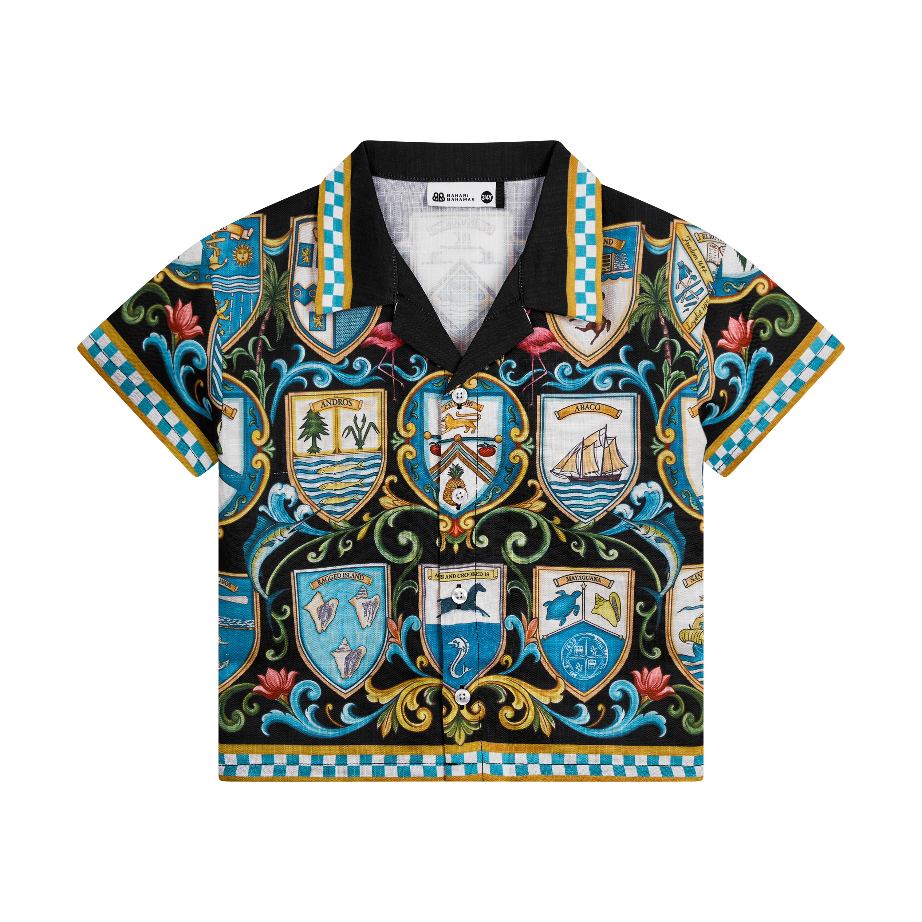 THE 53RD INDEPENDENCE BOYS BUTTON UP-BLACK