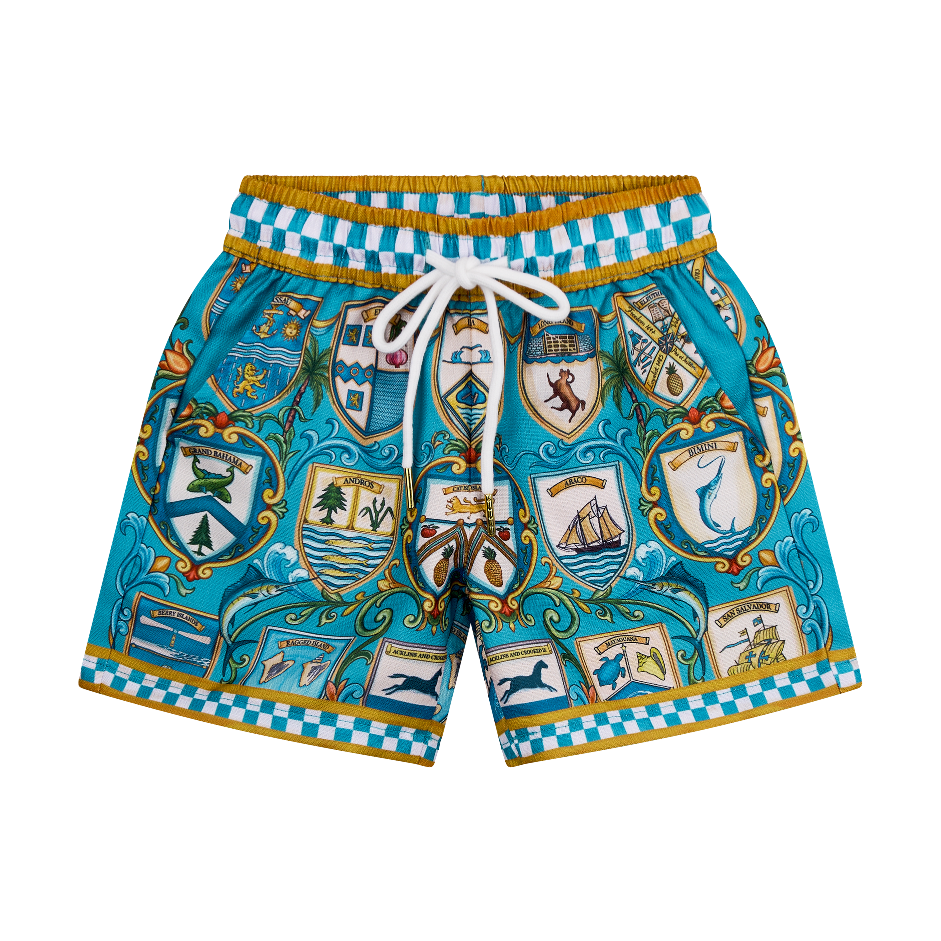 THE 53RD INDEPENDENCE BOYS SHORTS-AQUA