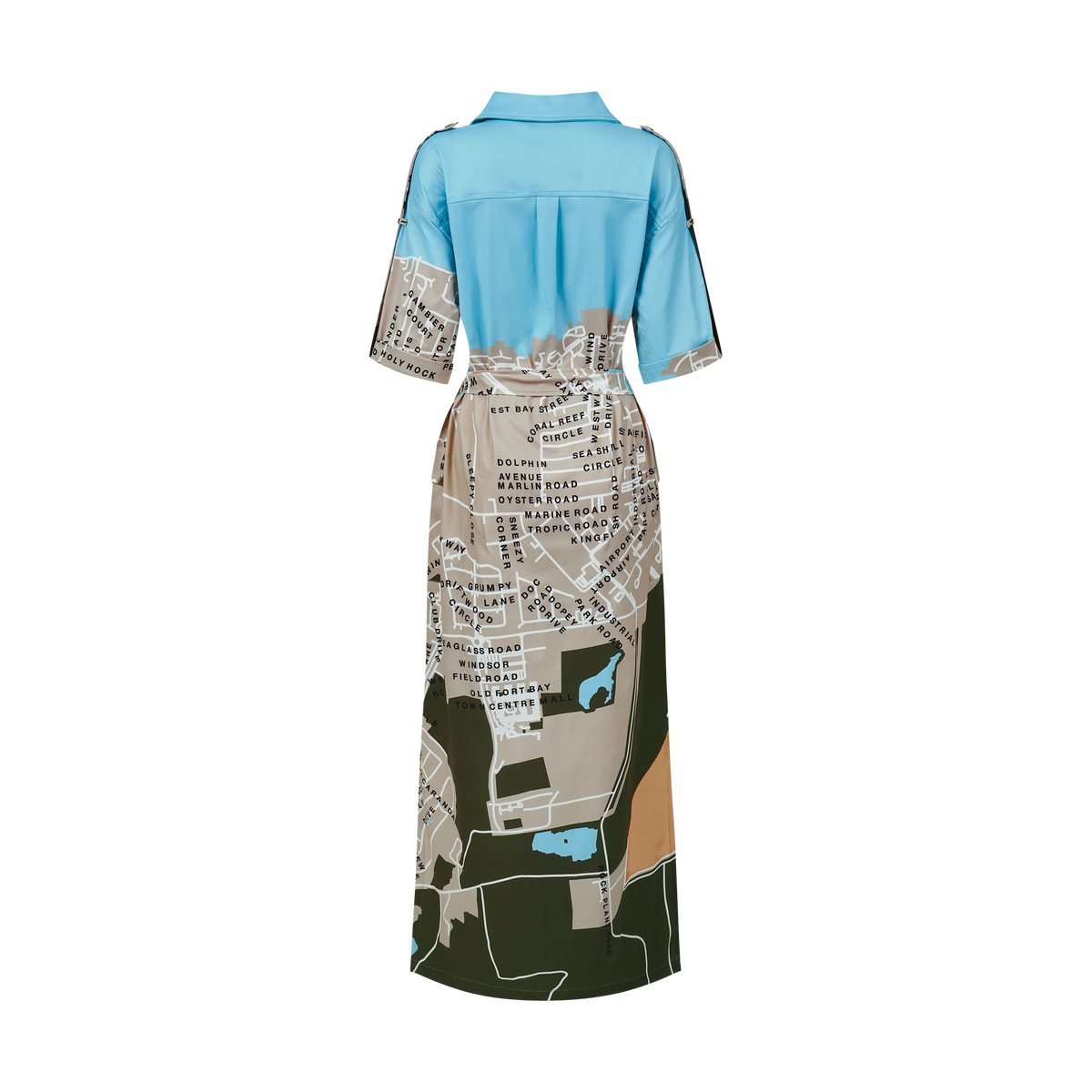 STREET SAFARI BELTED MAXI DRESS