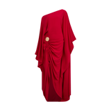THE COMMERCIA DRAWSTRING KAFTAN-RED