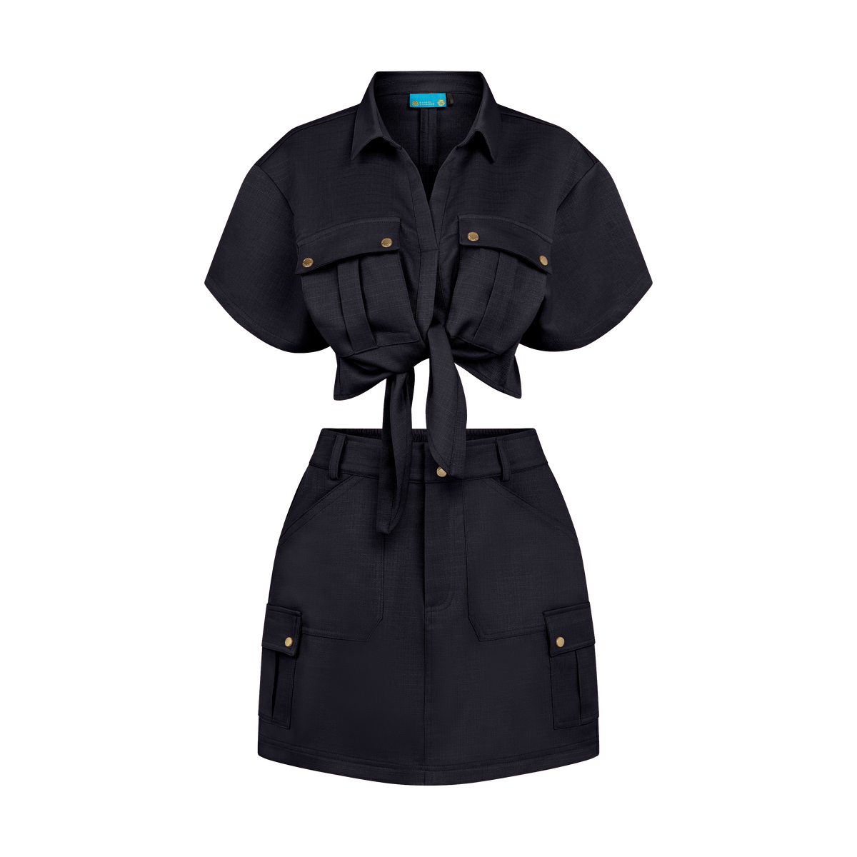 THE BOHIO SKIRT SET-BLACK