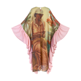 THE MYTHOS RUFFLE KAFTAN- MAUVE