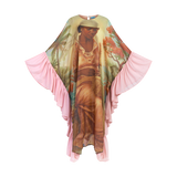 THE MYTHOS RUFFLE KAFTAN- MAUVE