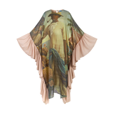 THE MYTHOS RUFFLE KAFTAN- MOCHA