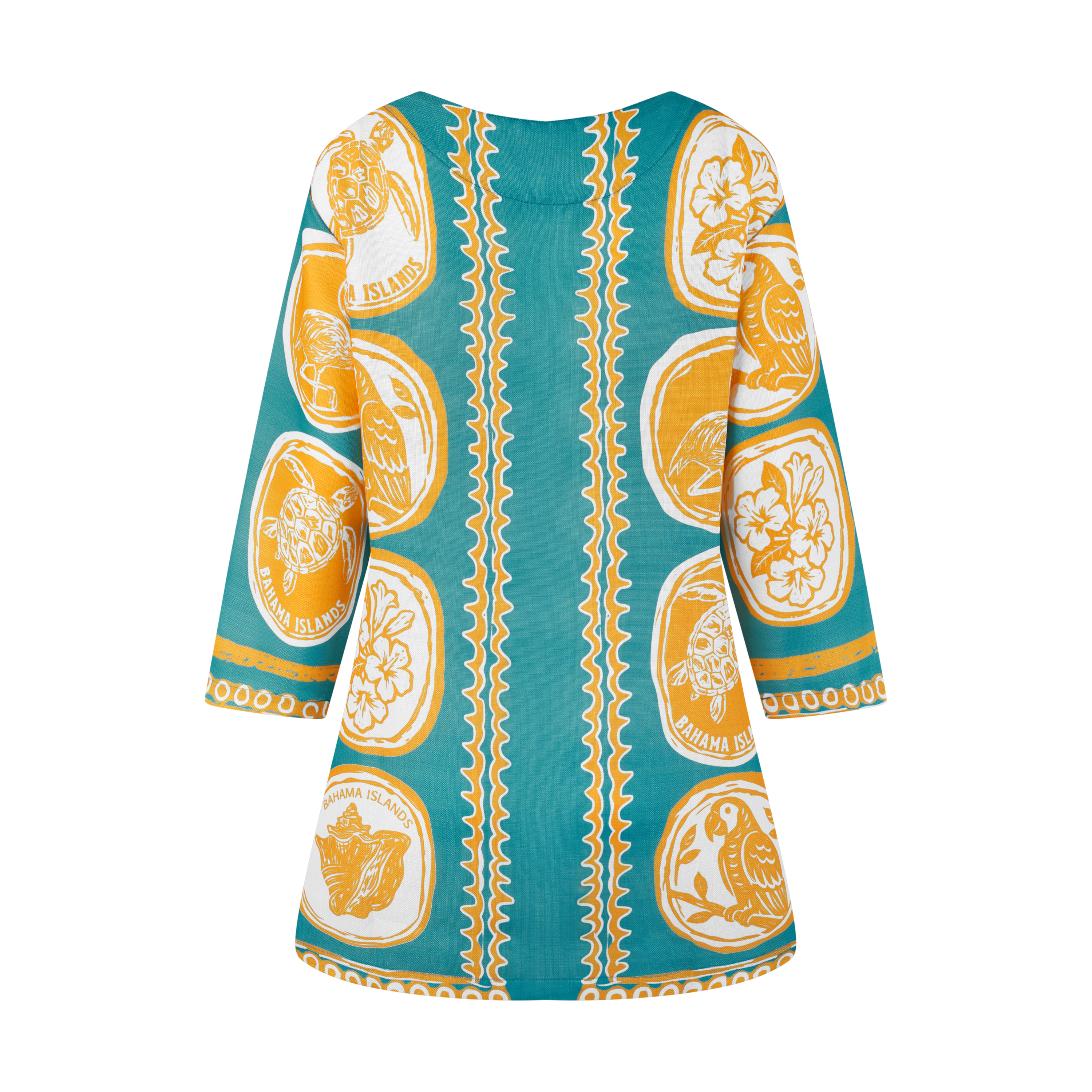 THE COMMERCIA TUNIC BLOUSE-AQUA