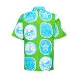 THE COMMERCIA BUTTON UP-GREEN AQUA