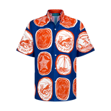 THE COMMERCIA BUTTON UP-NAVY RED