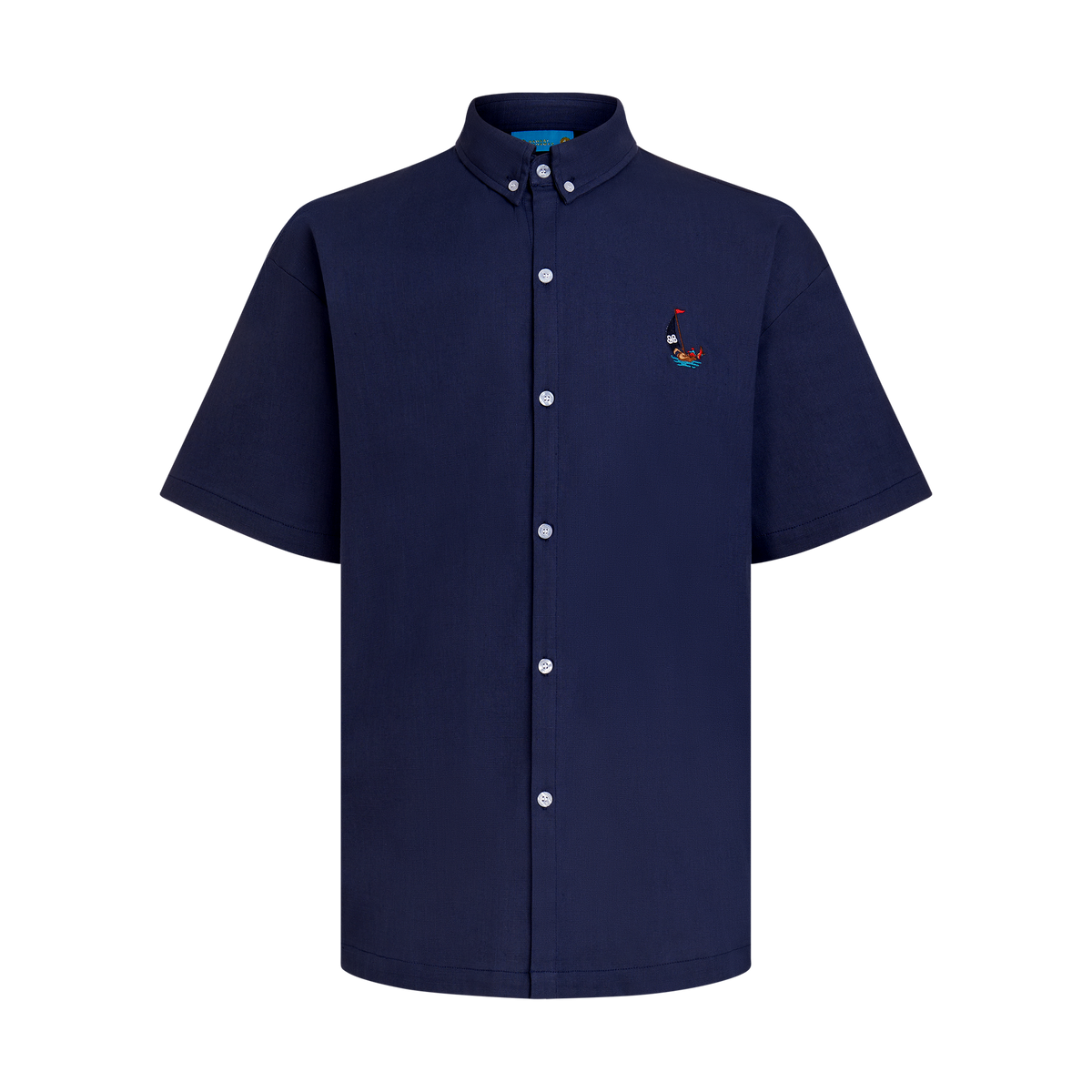 STAPLE LINEN SHIRT-NAVY