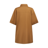 THE STROMBUS BLOUSE-SEPIA