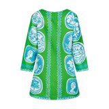 COMMERCIA TUNIC BLOUSE-GREEN AQUA