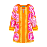 COMMERCIA TUNIC BLOUSE-TANGERINE PINK