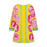 COMMERCIA TUNIC BLOUSE-YELLOW PINK