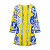 COMMERCIA TUNIC BLOUSE-YELLOW ROYAL