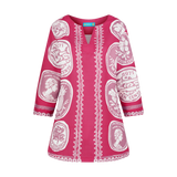 THE COMMERCIA TUNIC BLOUSE-MAROON