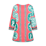 COMMERCIA TUNIC BLOUSE-CORAL KELLY