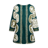 THE COMMERCIA TUNIC BLOUSE-GREEN