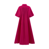 THE STROMBUS MAXI SHIRT DRESS-FUCHSIA