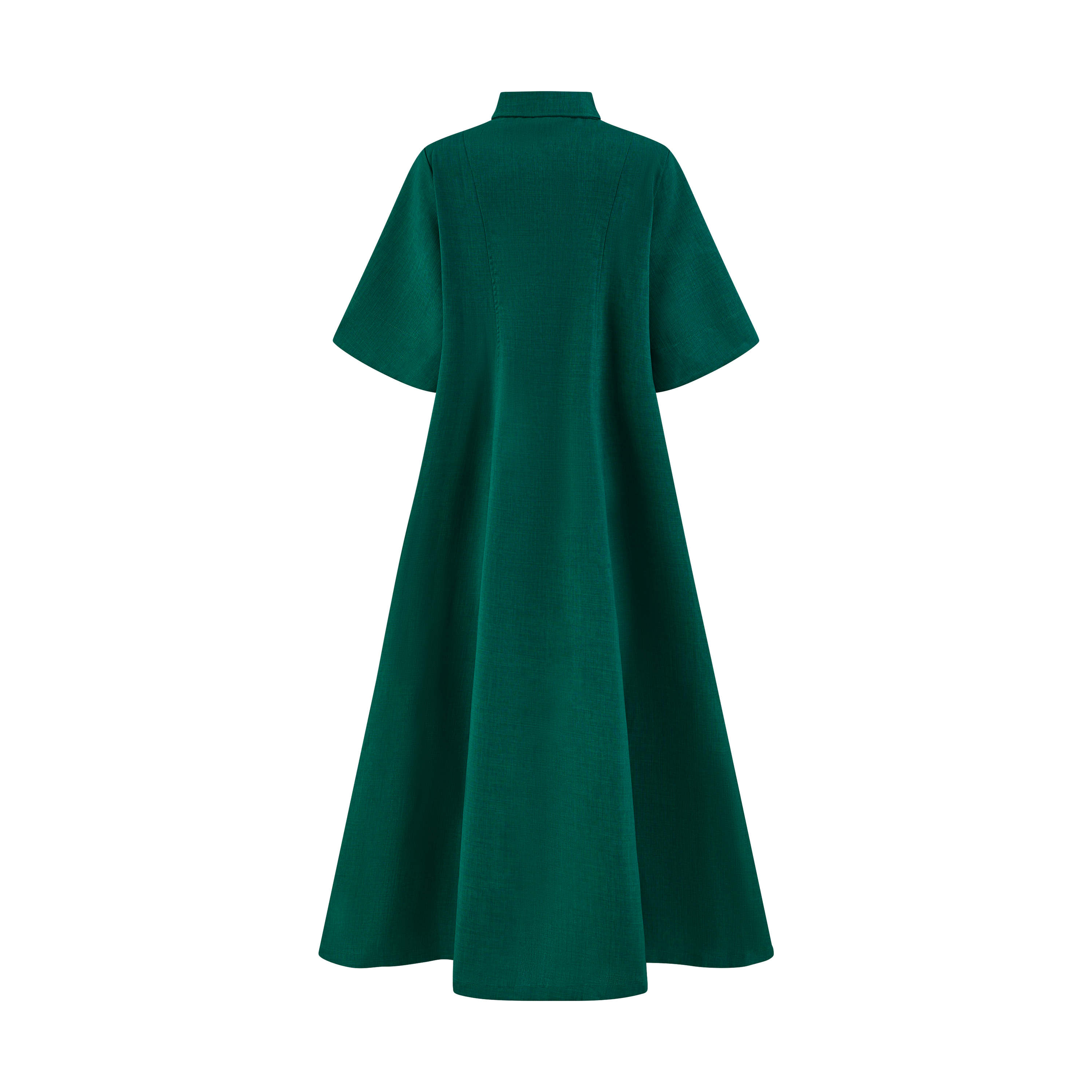 THE STROMBUS MAXI SHIRT DRESS-EMERALD
