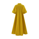 THE STROMBUS MAXI SHIRT DRESS-YELLOW
