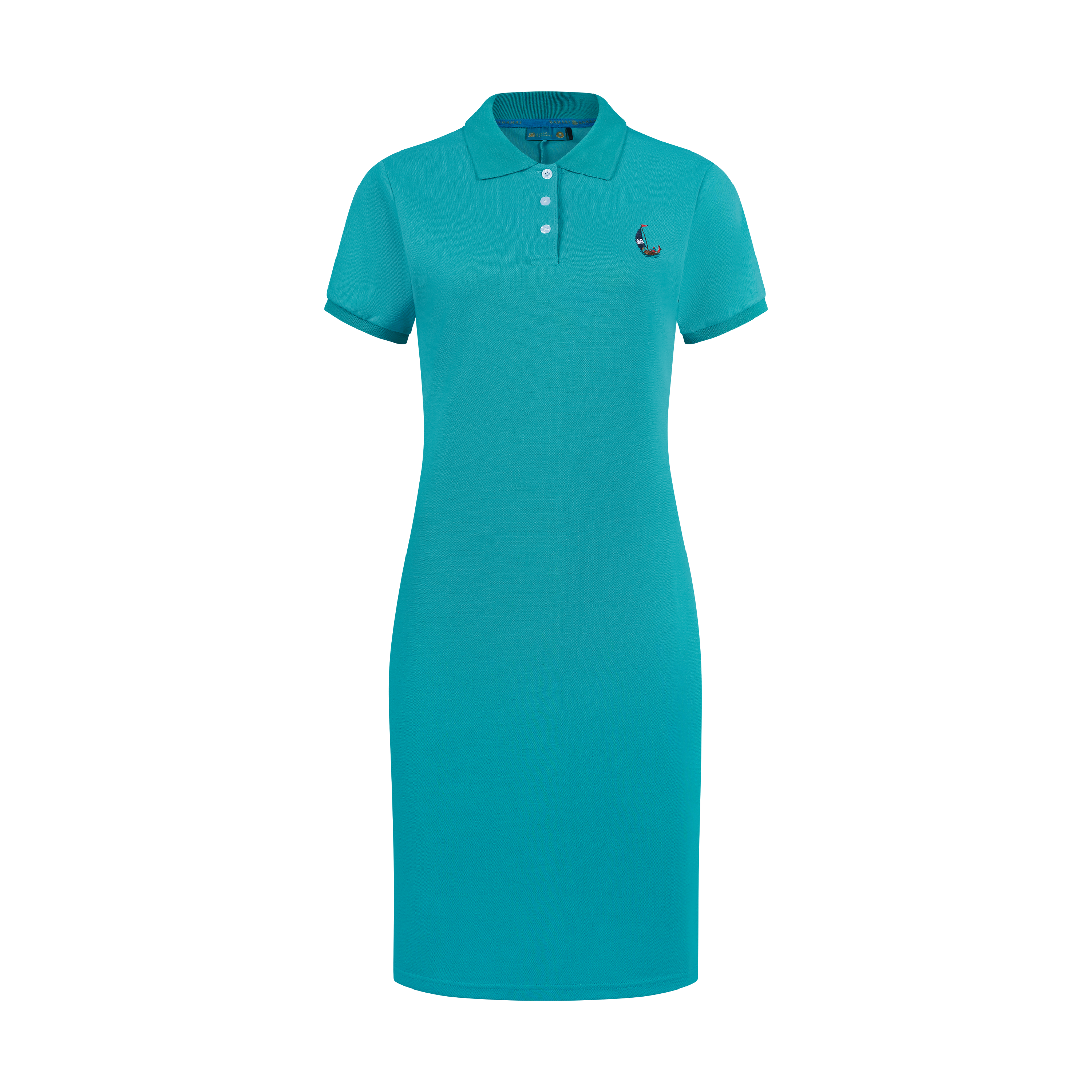 THE STAPLE MAXI POLO-AQUA