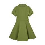 GIRLS STAPLE DRESS-MOSS