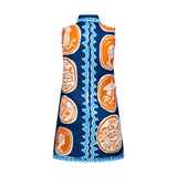 COMMERCIA MINI TUNIC DRESS-NAVY ORANGE