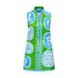 COMMERCIA MINI TUNIC DRESS-GREEN AQUA