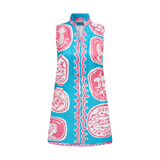 COMMERCIA MINI TUNIC DRESS-AQUA CORAL