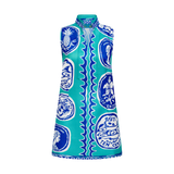 COMMERCIA MINI TUNIC DRESS-SEAFOAM ROYAL