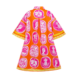 COMMERCIA SHIRT DRESS-TANGERINE PINK