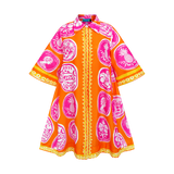 COMMERCIA SHIRT DRESS-TANGERINE PINK