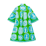 COMMERCIA SHIRT DRESS-GREEN AQUA