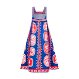 COMMERCIA MAXI DRESS-NAVY RED
